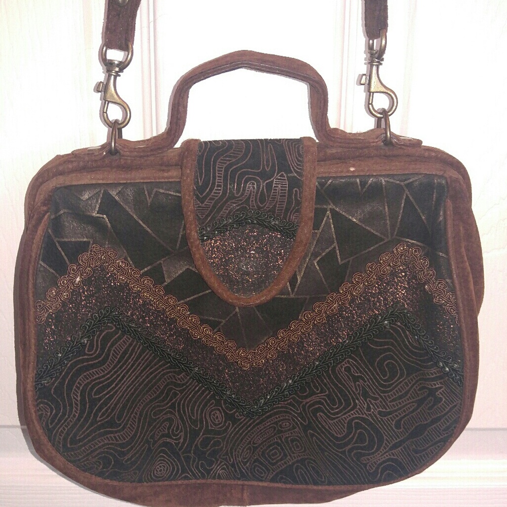 Wilson Leather Suede Shoulder Bag